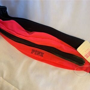 Victoria's Secret PINK Mesh Slim Sport Fanny Pack Belt Bag Runner Clip Zip Pouch